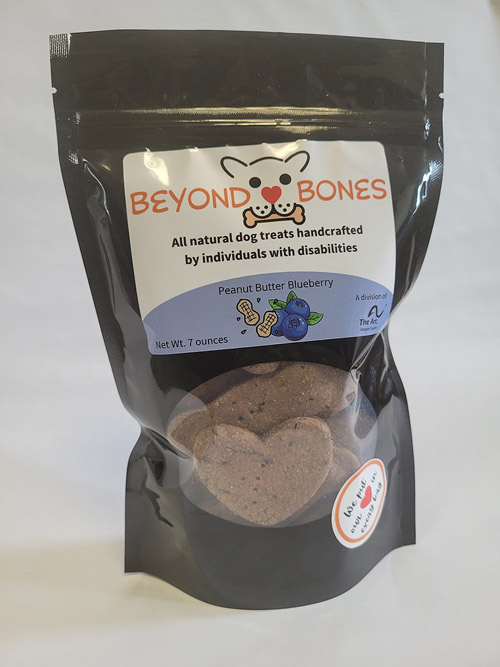 bag of beyond bones peanut butter blueberry dog treats